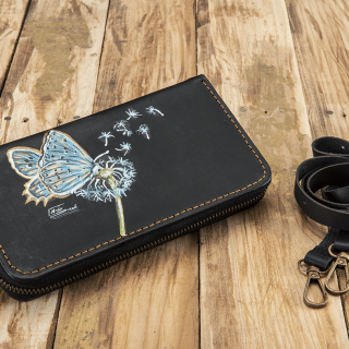butterfly zipper Wallet