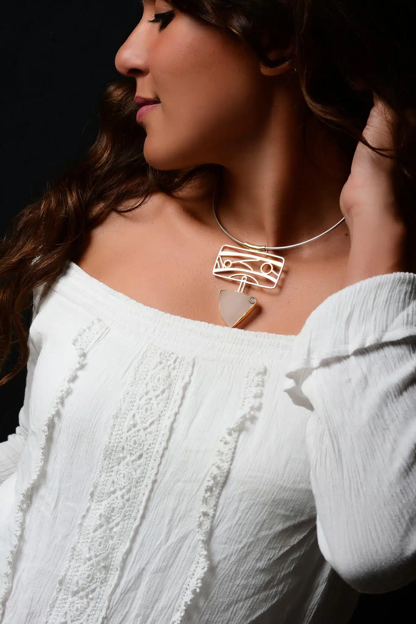 Handmade Sterling Silver sea glass Pendant (code 570) 2 DSC 2730 copy 2 scaled