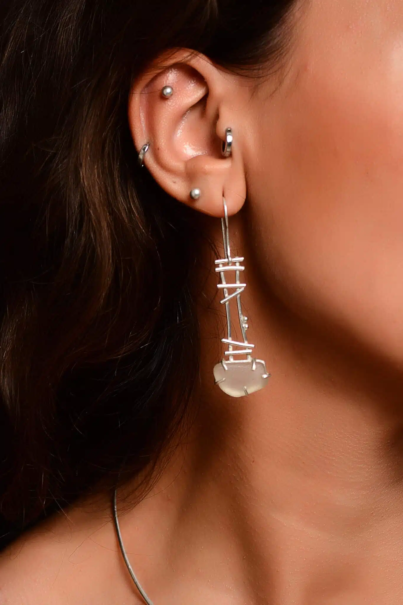 Handmade Sterling Silver Sea glass set 3 DSC 2987 copy scaled