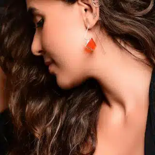 Handmade Sterling Silver- Sea glass earrings (code594)