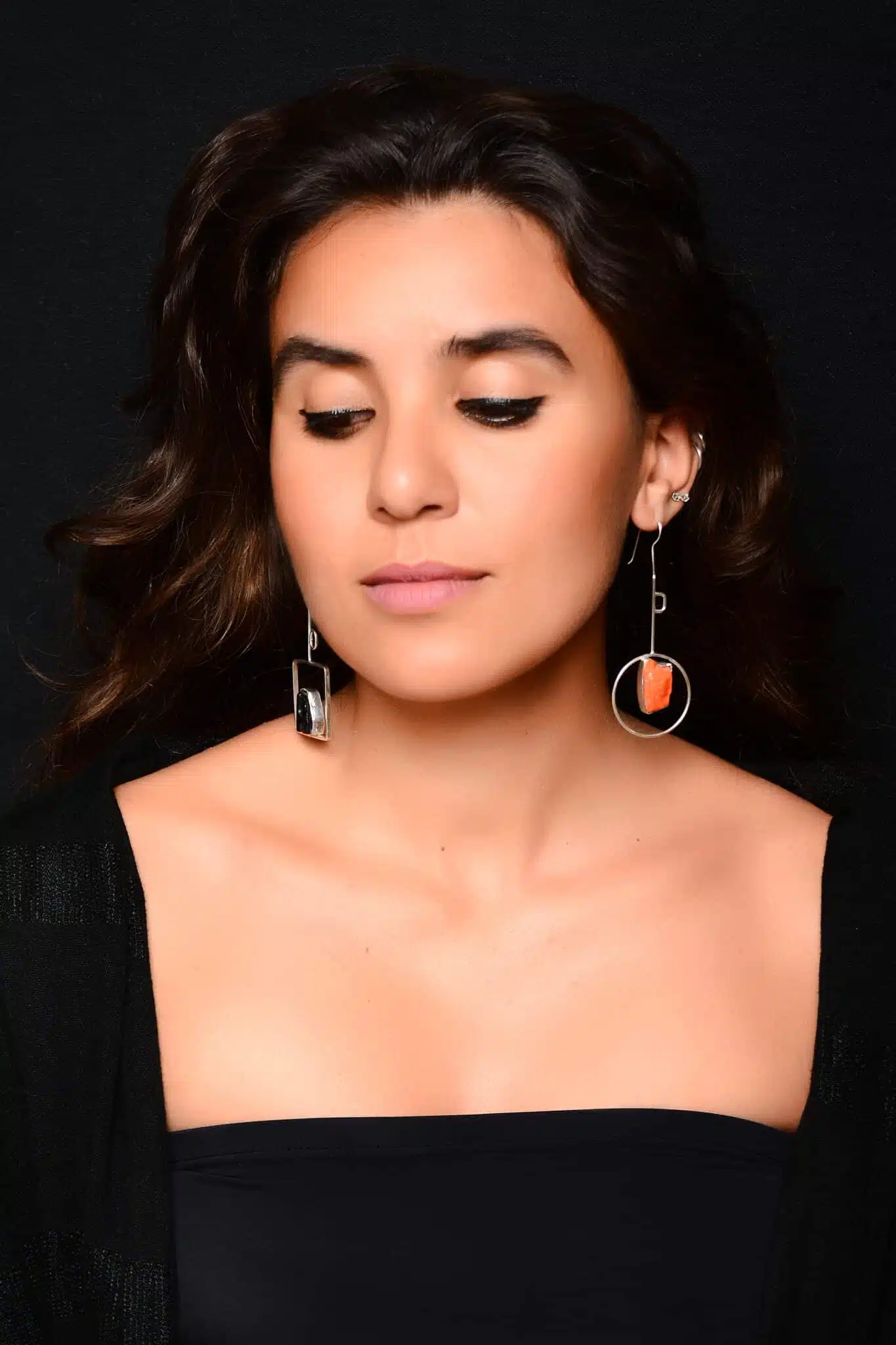 Handmade Sterling Silver sea glass Earrings (code 602) 1 Handmade Sterling Silver sea glass Earrings (code 602)