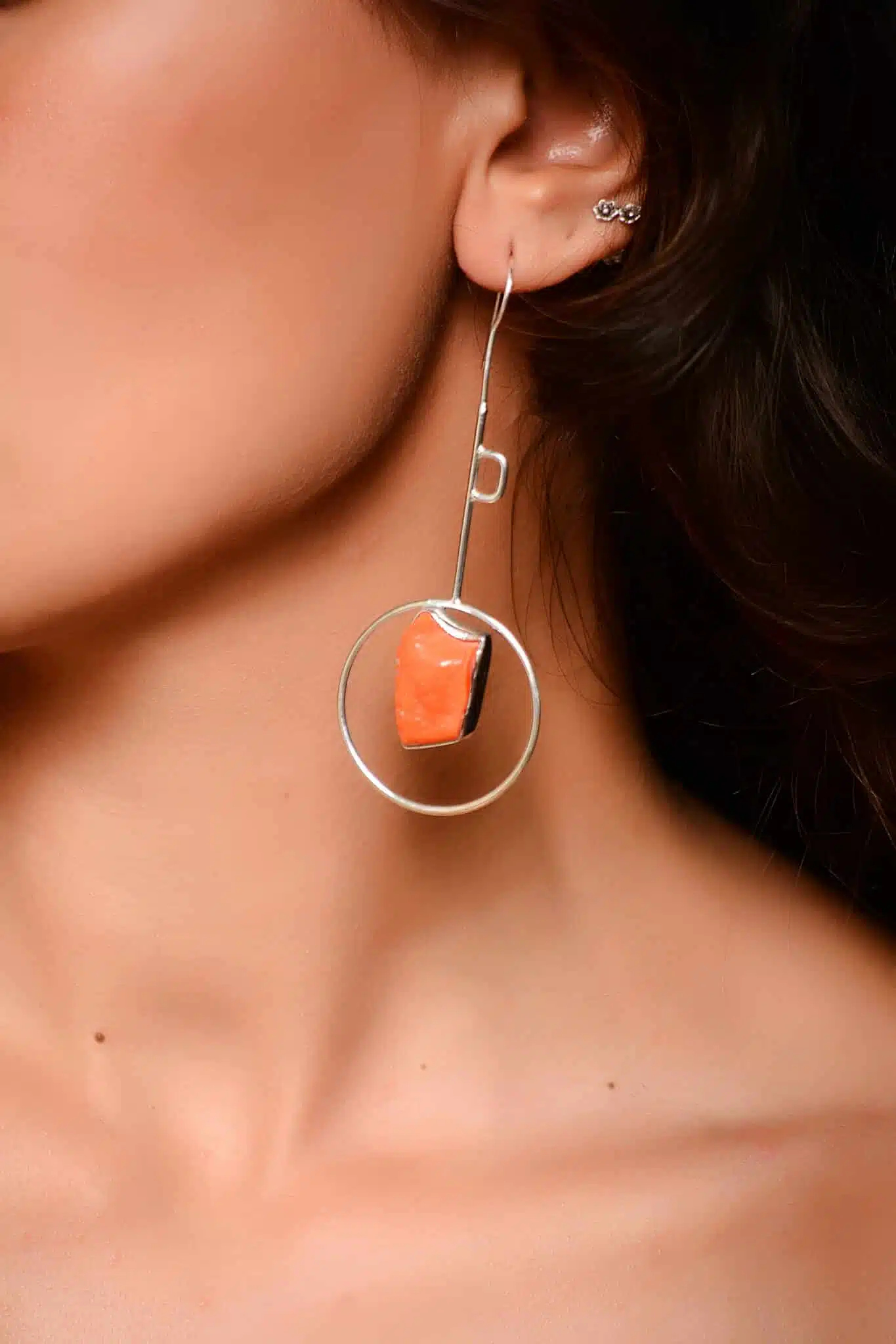 Handmade Sterling Silver sea glass Earrings (code 602) 6 DSC 3056 copy scaled