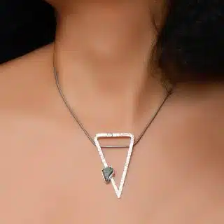 Handmade Sterling Silver Sea glass Pendant (code 580)