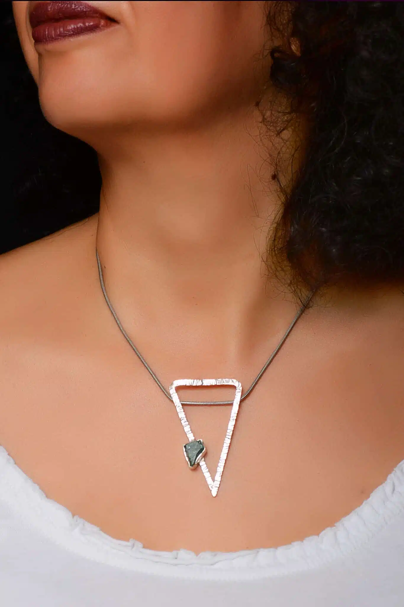 Handmade Sterling Silver Sea glass Pendant (code 580) 3 DSC 3068 copy d scaled