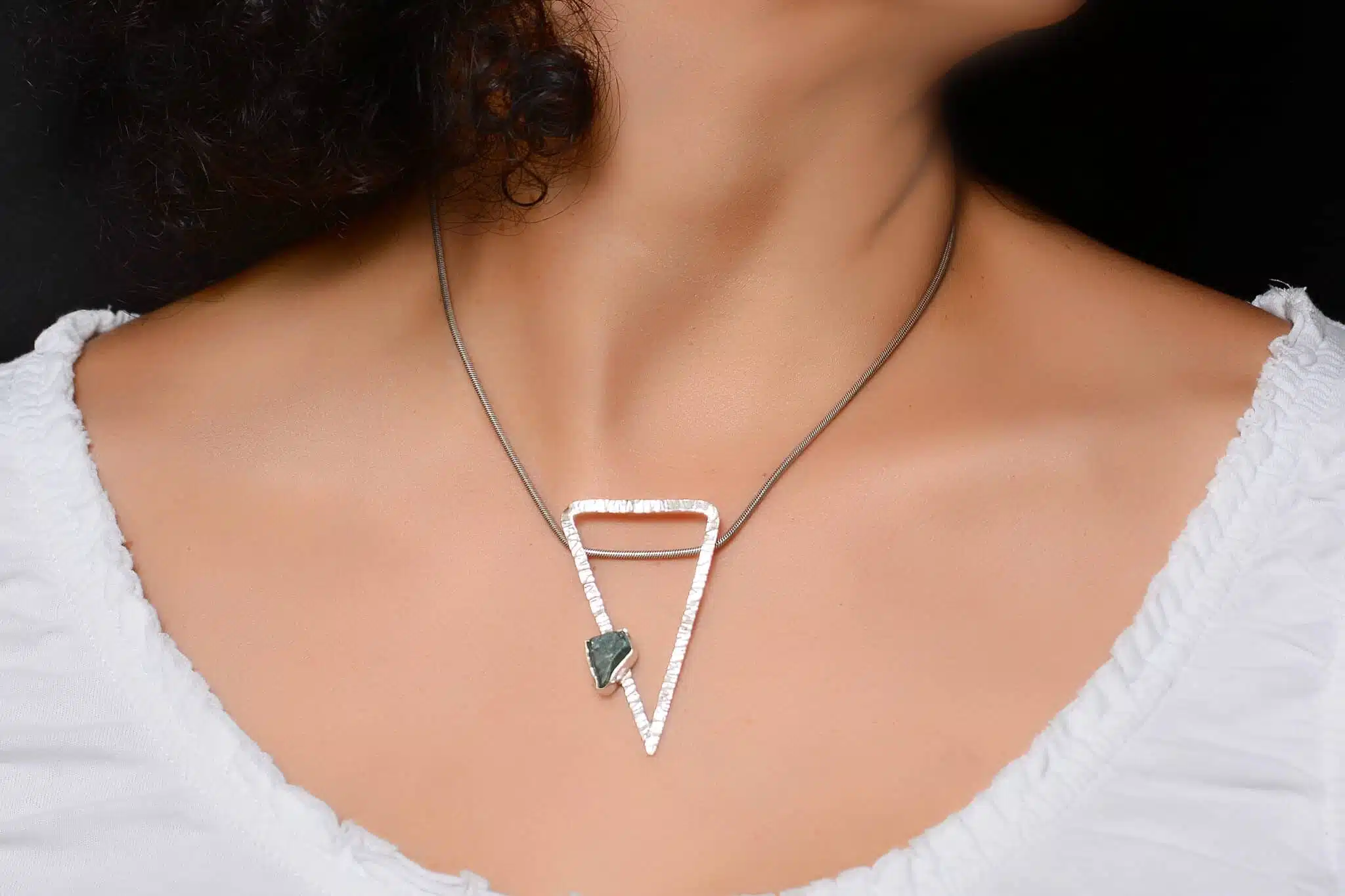 Handmade Sterling Silver Sea glass Pendant (code 580) 2 DSC 3071 copy 2 scaled