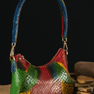 Snake leather bag