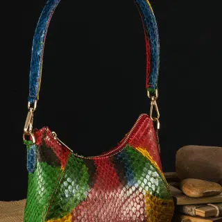 Snake leather bag