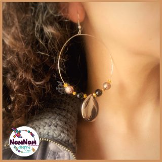 Energy Healing Gold plated earrings for protection & letting go