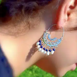 Sterling silver Falahy earrings with stones