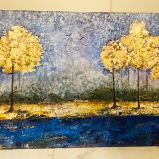 Abstract tree acrylic painting