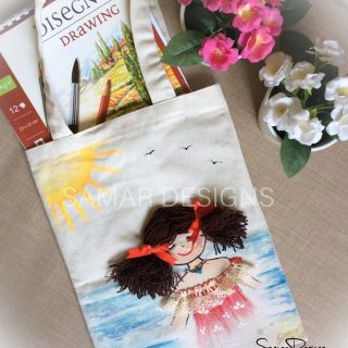 Handpainted Fabric Cotton Bag