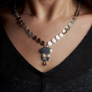 Hammered coins necklace