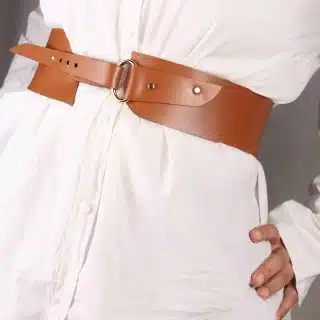 Genuine leather Wide belt