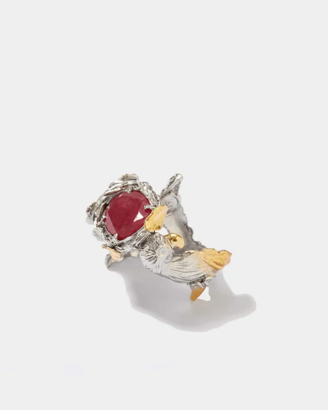 Flowery Collection, Engraved Flower & Bird Ring 1 Engraved Flower & Bird Ring