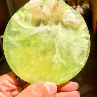 Lime yellow rocky coaster