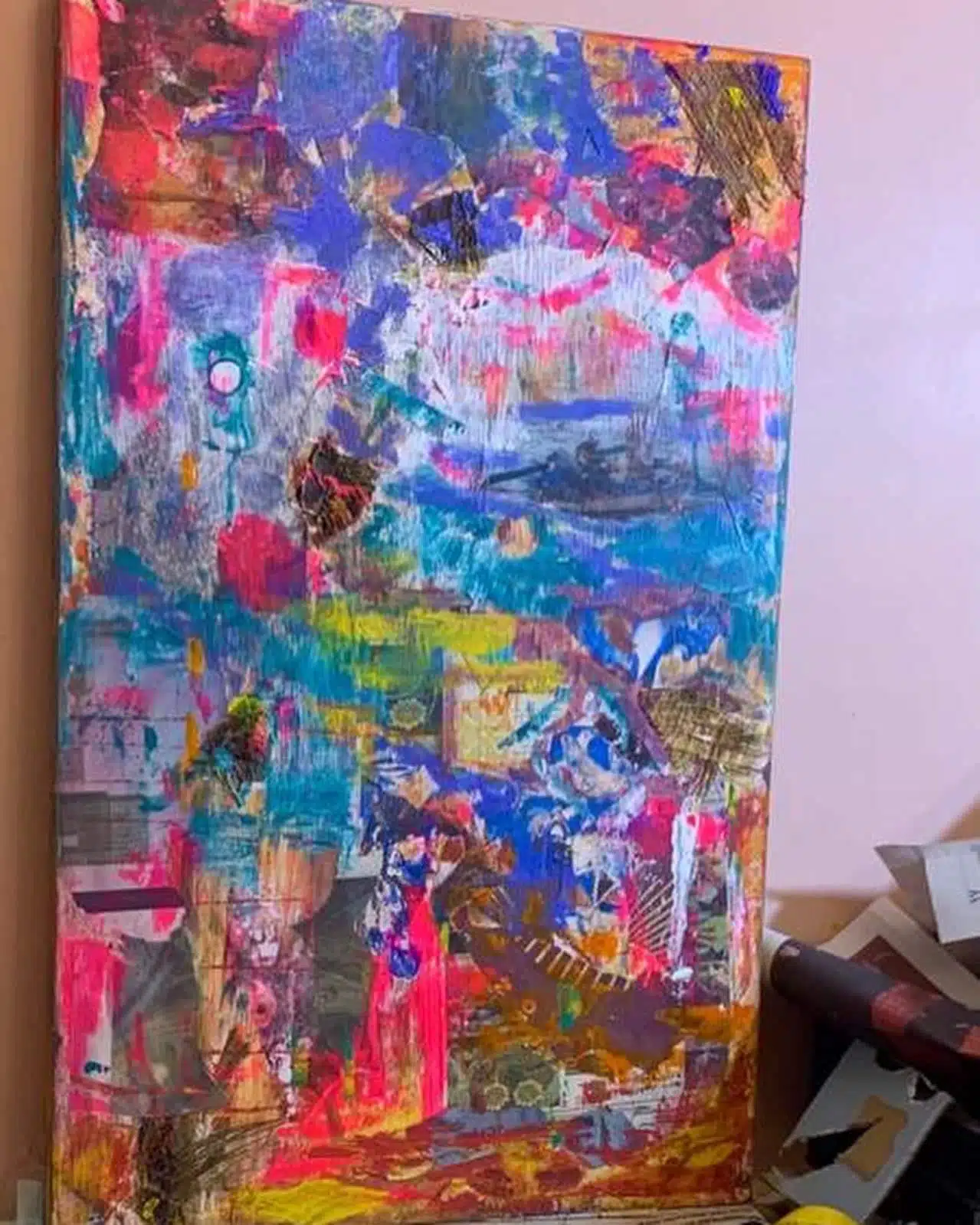 2 sided painting- 50/80cm - mixed media on board 1 2 sided painting- 50/80cm - mixed media on board