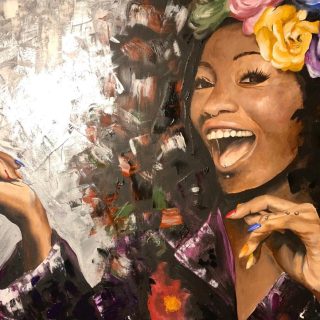 Happy African 120x80 cm