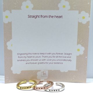 Customized text Silver rings