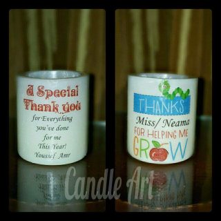 Customize teachers candle