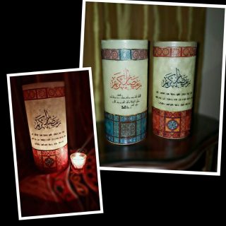 Large khaiamia Ramadan candle (red or blue)