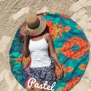 Round beach towel