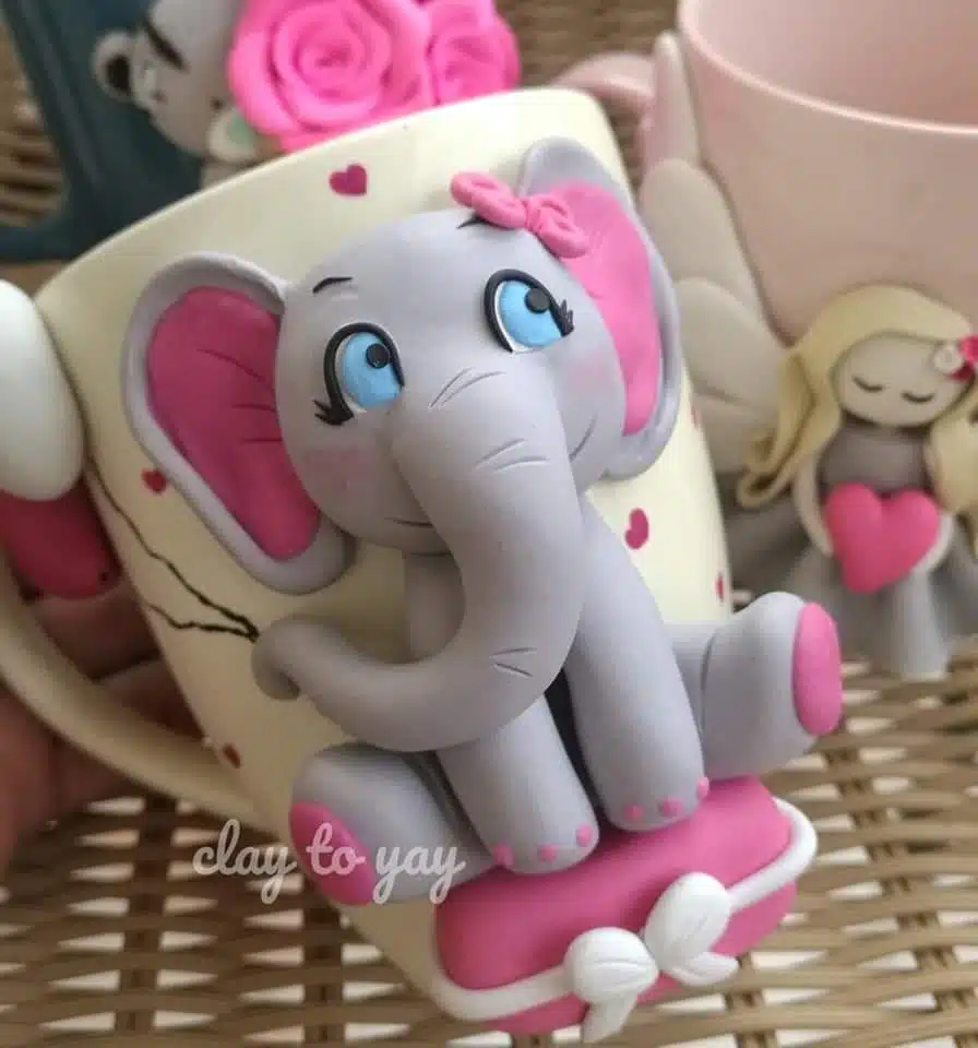 Elephant with balloons mug 1 Elephant with balloons mug