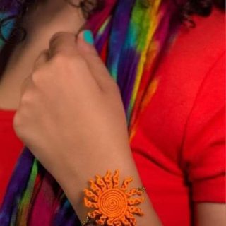 Micromacrame sun bracelet