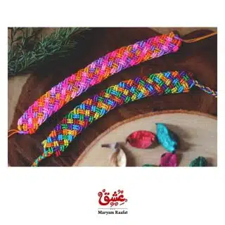 Colourful micromacrame bracelet