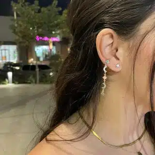 Celestial patterned earrings