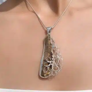 Handmade Sterling Silver Desert Stone ( code 452)