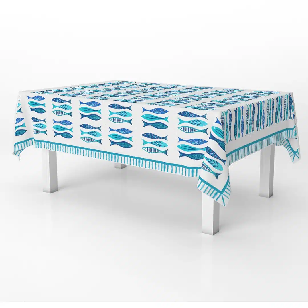 Tablecover Santorini Sardines 1 Tablecover Santorini Sardines