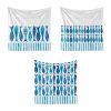 Set of three microfiber towels size 30*30 Santorini Sardines