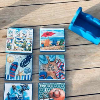 Blue Beach Vibes Coasters