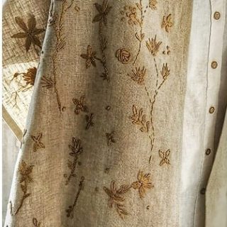 Golden Rush Linen Shawl