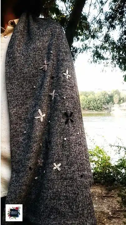 Grey Bohemian Shawl 3 Grey3