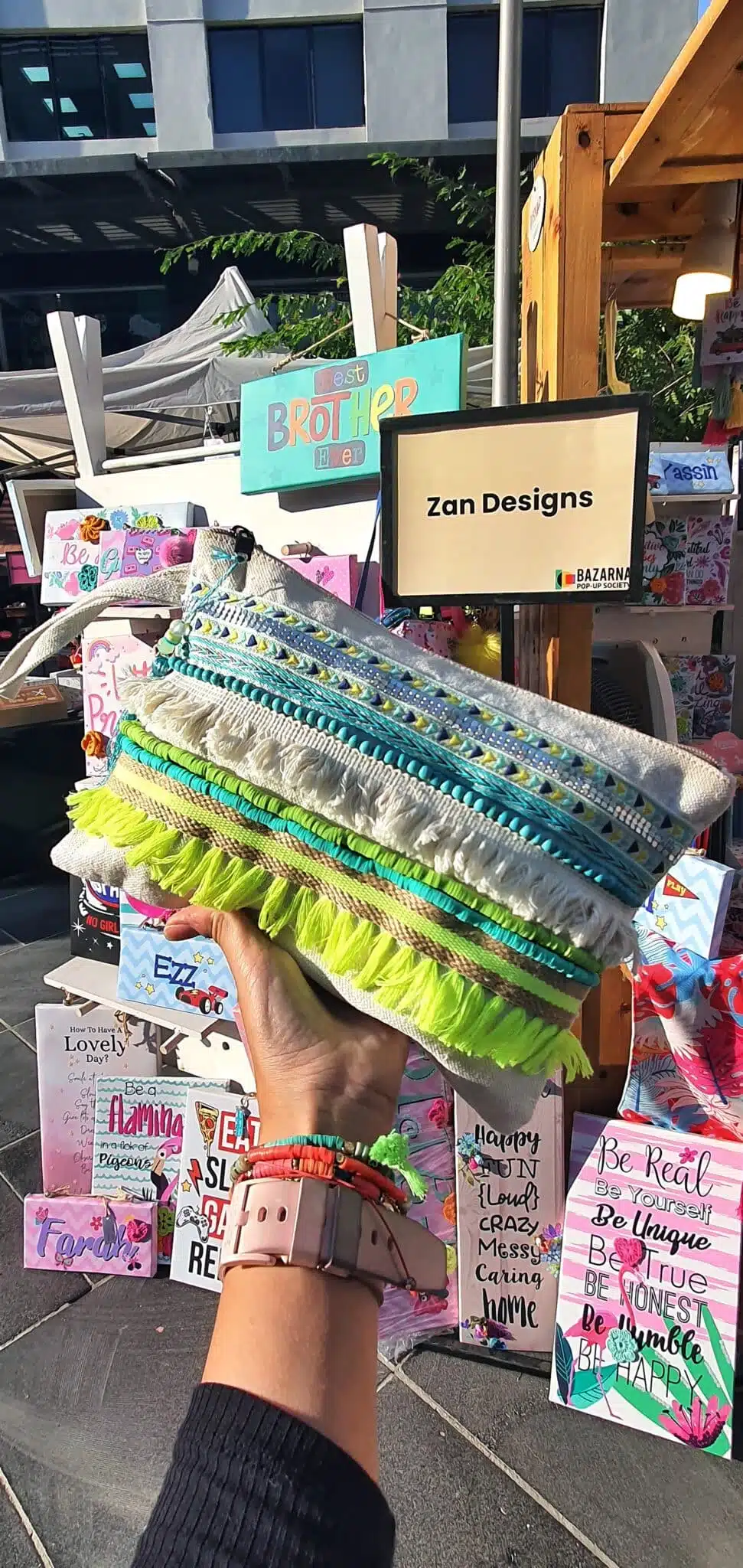 Zan Design Hand Clutch Fun Lime 1 Zan Design Hand Clutch Fun Lime