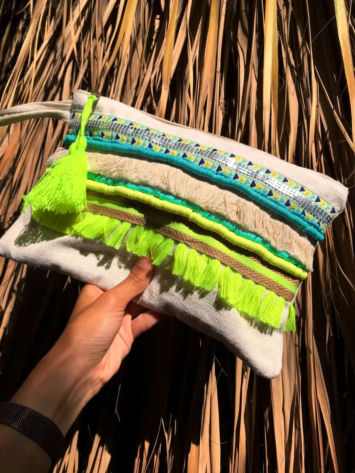 Zan Design Hand Clutch Fun Lime 3 Hand clutch Fun Lime5