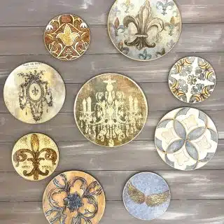 Golden Chandelier Wall Plates Collection