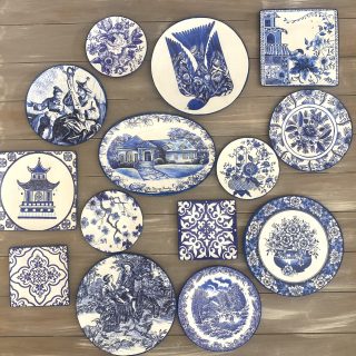 Blue Blanc Partout Wall Plates Collection