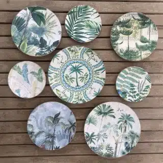 Tropical Forest Wall Decor Plates