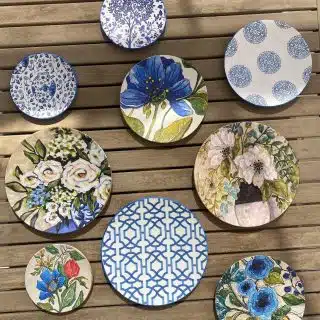Blue Garden Wall Plates