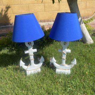 Anchor Turquoise Side Lamp
