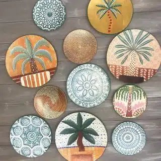 Palmier Basket Wall Plates Collection