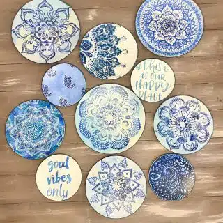 Blue Mandala Wall Plates