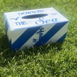 True Blue Tissue Box