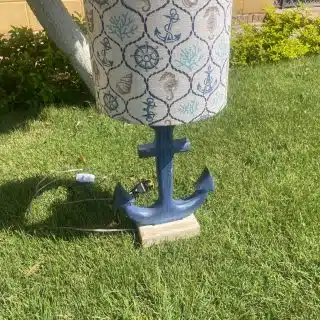 Coastal Blue Anchor Side Lamp