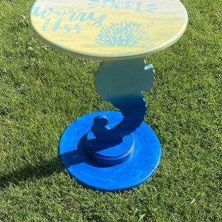 Blue x Yellow Sea Horse Side Table