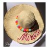 Pompoms beach hat