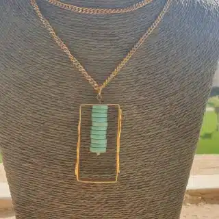 Hollow rectangle with stacked stones set