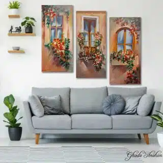 Three flower windows